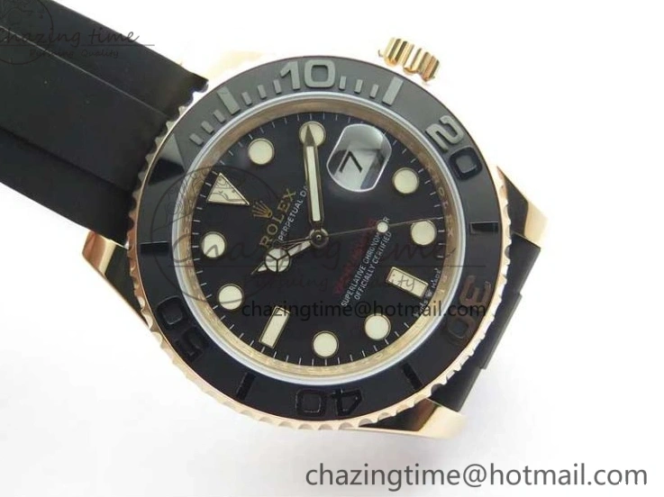 MiroTime 0523 Yacht-Master 116655 UBF 1:1 Best Edition 3D Black Ceramic Bezel on Black Rubber Strap A2836(Free Extra Strap) SunProtective 3061